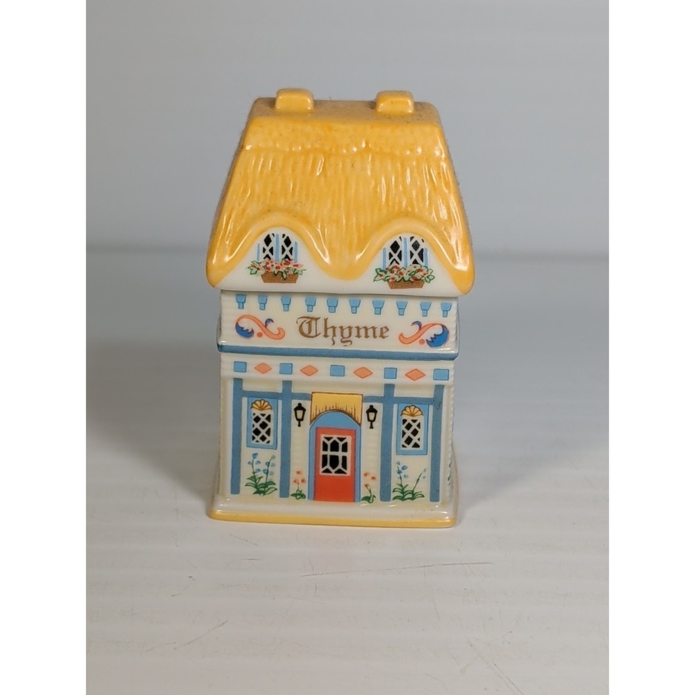 Lenox Thyme Spice Village Jar Canterbury Crossing Porcelain House 1994 Vintage